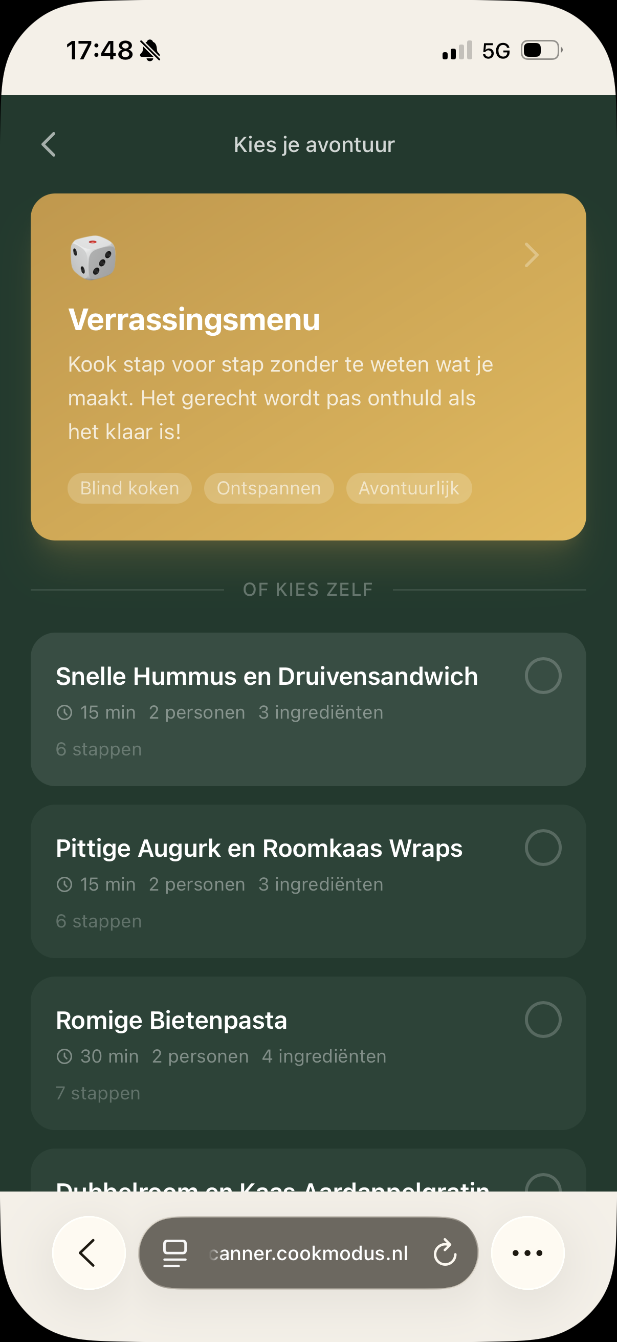Heerlijke maaltijd bereid met ingrediënten die je al in huis had